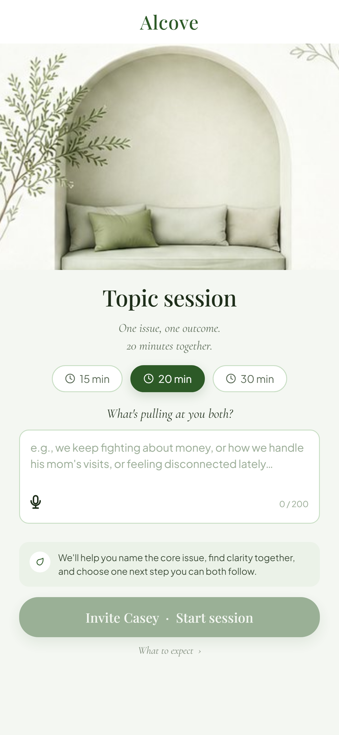 Start a Topic session